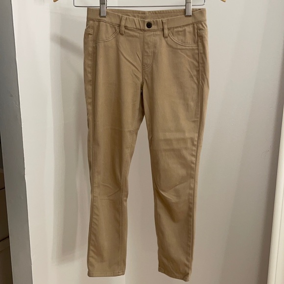 Beige nude EXTRA STRETCH CROPPED LEGGINGS PANTS size Small - Picture 3 of 7